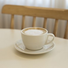 심플 커피잔세트 카페커피잔 찻잔 카푸치노잔 소서, 2개, 카푸치노 270ml