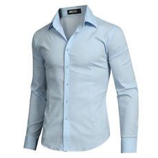 제이붐 남성용 솔리드 면스판 셔츠 ST01