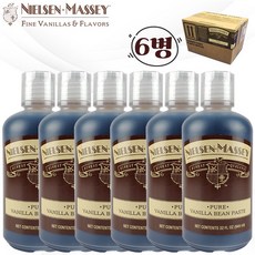 닐슨메시 바닐라 빈 페이스트32oz 6병패키지 카페 디저트매장 베이킹 아이스크림 마카롱 스타벅스 매장용 대용량 업소용