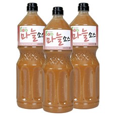 바로소스 마늘소스 2.2kg (3병) 알싸한 치킨 양념 족발 보쌈 삼겹살 갈릭 튀김, 3개