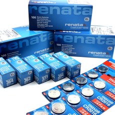 레나타 RENATA 시계배터리 건전지 동전 코인 버튼전지 리듐전지 1.55V SR 건전지, 옵션16(레나타 373), 1개