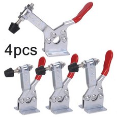 목공 바이스 클램프 공구 4 PCS GH-201B 수평 토글 클램프 퀵 릴리스 잠금 레버 패스너 수직 토글 클램프, 01 CHINA