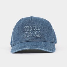 미우미우 24FW 빈티지 패치로고 데님 여성 볼캡 5HC179 2CL4 F0008
