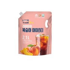 라이브타임 카페음료 6종 대용량 골라담기 아메리카노 아이스티 레몬에이드, 복숭아 아이스티, 1개, 2.1L