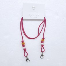 한국산 마스크 목걸이 줄 고리 스트랩 전통매듭 분실방지용 패션용, 1개, 분홍
