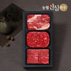 농협 [농협안심한우] 1등급 감사혼합세트 (꽃등심+불고기+장조림)/팩당400g/총1.2kg, 1