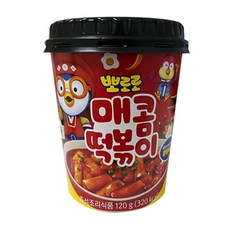 예이니식품 뽀로로 매콤 컵 떡볶이 5개(120gx5개) 어린이캠핑여행식품즉석간편, 120g, 5개