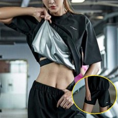 여름땀복 여성 땀복 다이어트 운동 반팔 긴팔 바지