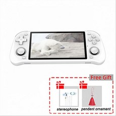 POWKIDDY 40000 + 게임 레트로 HD 휴대용 콘솔 5.0 인치 IPS 스크린 3D 로커 오픈 소스 시스템 RGB10 Max2 2023, White+64G 20000 GAMES