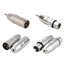 3.5mm 스테레오 오디오 잭 XLR 암 숫 변환 젠더 커넥터 4종, xlr(암)-3.5st(숫)