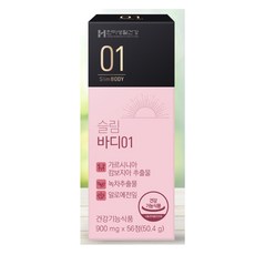 한미생활건강 슬림 바디01 900mg 가르시니아 알로에전잎 녹차추출물 56정 2주분, 1개