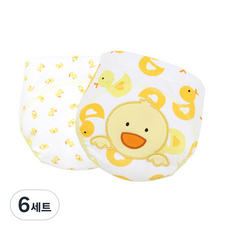 조이멀티 배변훈련팬티 2입, 오리J (옐로우), 6세트