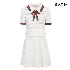 샤틴 카라 펀칭니트 투피스 O201T961-02