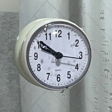 욕실시계 흡착식 벽걸이 무소음 방수 욕실용 샤워실, 방수시계(스카이)