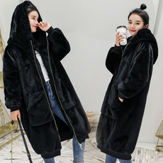 밍크롱코트
