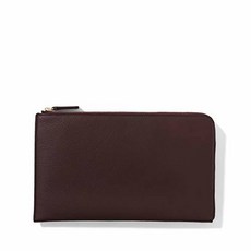 Leatherology Brown Slim Zip Travel Wallet