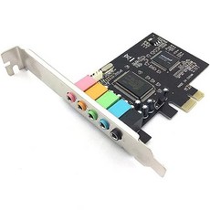 5.1 로우 프로파일 브래킷이 장착된 Windows 10용 내장 사운드 카드 3D 스테레오 PCIE CMI8738 칩 3264비트 PCI 포토 컬러 500154344, 1개