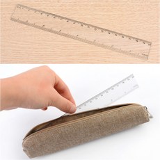휘어지는 플라스틱자 눈금자 직선자 투명자 학용품자 직자 문구자 방안자, 사이즈, 20cm, 1개