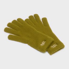 리끌로우 FLUFFY LOGO GLOVE OLIVE