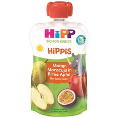 HiPP 힙 HiPPiS 과일 퓨레 100g 12개 패션푸르트 배 사과