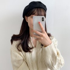 블루씨티 니트 짜임 텍스쳐 심플 베레모 빵 모자 상품 이미지