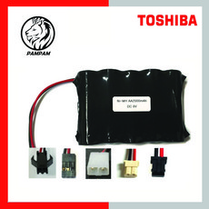 도시바 6V AA 2000mAh 니켈수소 Ni-MH 수신기 몬스터 트럭 RC RC카 탱크 워탱크 락크롤러 탑크롤러 배터리 충전지, 옵션1)JST컨넥터