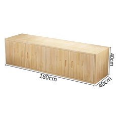 원목상자 보관함 나무박스 여닫이문 케이스 40x40x45 정리함 공간, 플랫 오프닝 4개의 문 180x40x40 페인트가 없는, 1개