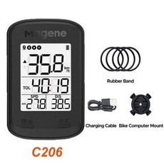 자전거 속도계 GPS 네비게이션 Magene 스마트 컴퓨터 C206PRO 무선 방수 도로 Mtb 사이클링 주행 거리계, 5) C206, 1개