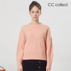 씨씨콜렉트 케이블 amp 폼폼 니트 탑 C204KSK701 SA