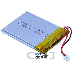 파워소스에너지 리튬폴리머 충전용 건전지 H383450-PCM (3.7V 650mAh) C51021RB, 1개, 1개