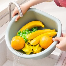 다용도 타공 설거지통, 블루, 1개