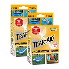 TEAR-AID 비닐 수중 수리 키트 주황색 상자 유형 B, Underwater Repair 2 Pack_One, Underwater Repair 2 Pack