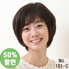 누리메디칼 항암가발 인모블랜딩 전체수제 전체가발 시니어가발 no101C 가발, 브라운, 1개 - 누리메디칼