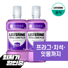 리스테린 토탈케어 플러스 구강청결제, 750ml, 2개