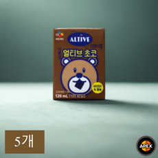 초코우유 식물성얼티브 식물성원료 코코넛 영양설계 비타민D함유 초코맛, 5개, 120ml