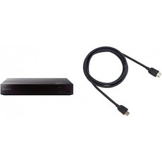 [독일] 소니 BDP-S1700 블루레이 플레이어 (USB 이더넷) 블랙 &amp; 아마존 베이직 - 브레이드 HDMI 케