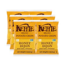 Kettle Brand 케틀 감자 칩 크링클 컷 딜 피클 스낵 백 2온스(6개 팩), 56g