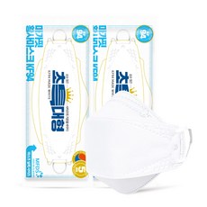 KF94 [초특대형] 숨숨 흰색 마스크 5매입x2개 (총10매) 끈조절/국내산/당일발송, 5매입, 2개
