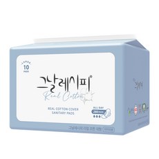 디레시피 그날레시피 리얼코튼 100% 순면커버 생리대 중형/대형(12p/10p)