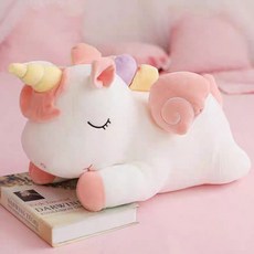 유니콘 페가수스 안고 자는 수면 애착 모찌 오구 대형 봉제 캐릭터 인형 옐로우 화이트 블루 선물용, 50cm