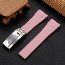 밴드시계줄 CARTY 실리콘 적용 롤렉스다 20MM 흑백 터코이즈블루 부품 테이프