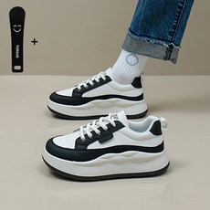 TORUUS 여성 캐쥬얼 운동화 키높이 통굽 가죽 스니커즈1+1