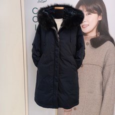 크로커다일레이디 충전재 구스에 천연토끼털이 안감전체에 있어 더 따뜻하고 고급스런 구스패딩