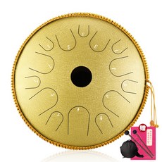점품 15음 13음색 초보자 정품 스톤 텅 드럼 Handpan, [동제14음] 금빛 다이아몬드