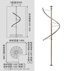 롤앤롤 행거 회전옷걸이 옷장 360도 멀티 회전 옷걸이 홈트리 자취꿀템 매장용 옷, 7. 핑크골드(높이1620-1830)