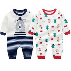 조이멀티 해피 애니멀 신생아 긴팔 우주복