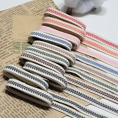 마스크스트랩만들기 재료 DIY 브이패턴헤링본 테이프 10컬러 집게고리 별도 구매, 블루