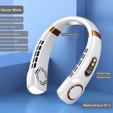 리스 행잉 넥 선 휴대용 에어컨 타입 디지털 디스플레이 전기, 2.White Pro Upgrade