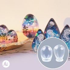 계란형 물방울 몰드 레진 아트 RM336, 물방울형