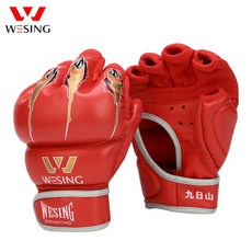 위닝글러브 contender 킥복싱글러브Wesing 무에타이 스파링 MMA 장갑 Mitts 반 손가락 권투 싸움에 대한, 01 red_01 M-6OZ